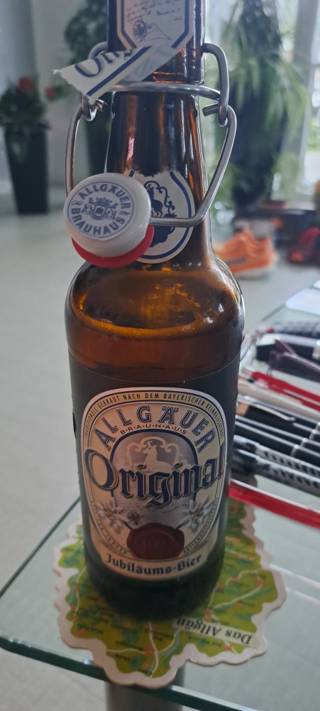 Allgäuer Original Jubiläums Bier.
